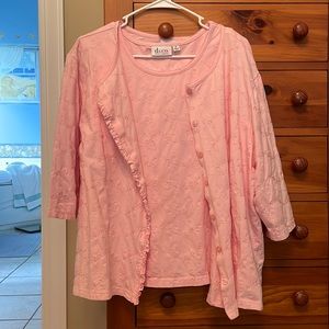 Denim&Co Pink Button Down Shirt